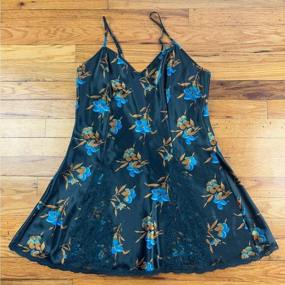 Vintage 80's Victorias Secret Gold Label Floral Slip Size M - Picture 2 of 9